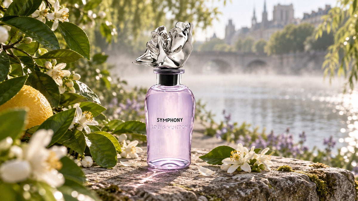 Louis Vuitton Symphony v přírodní zahradě u vody