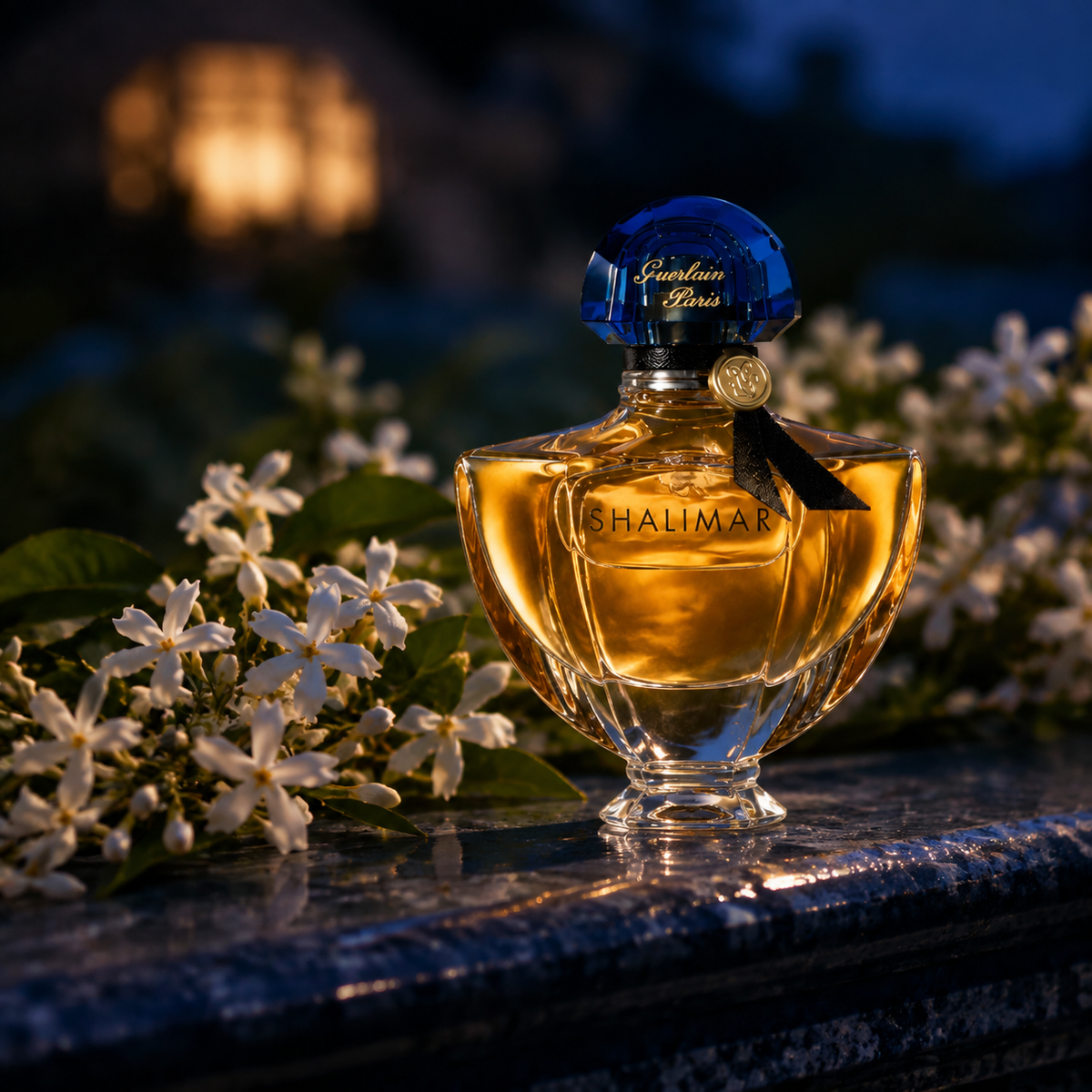 Guerlain Shalimar Millésime Jasmin v jasmínovém zátiší za soumraku – MrRizz