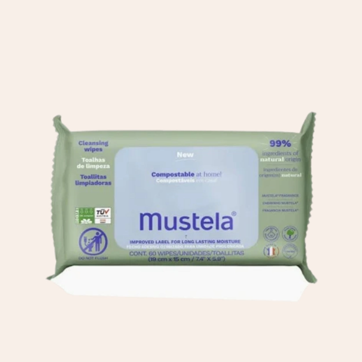 Mustela Bébé Chusteczki oczyszczające 60 ml