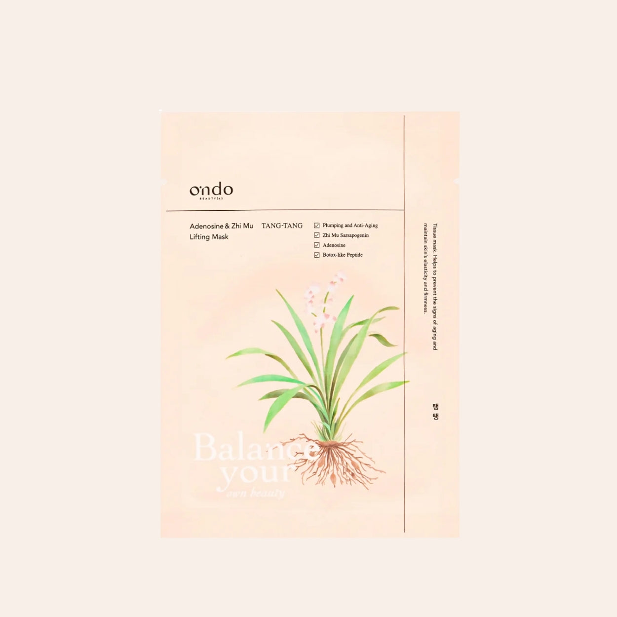 Ondo Beauty 36.5 TANG-TANG Adenozyna & Zhi Mu Maska Liftingująca 25 ml