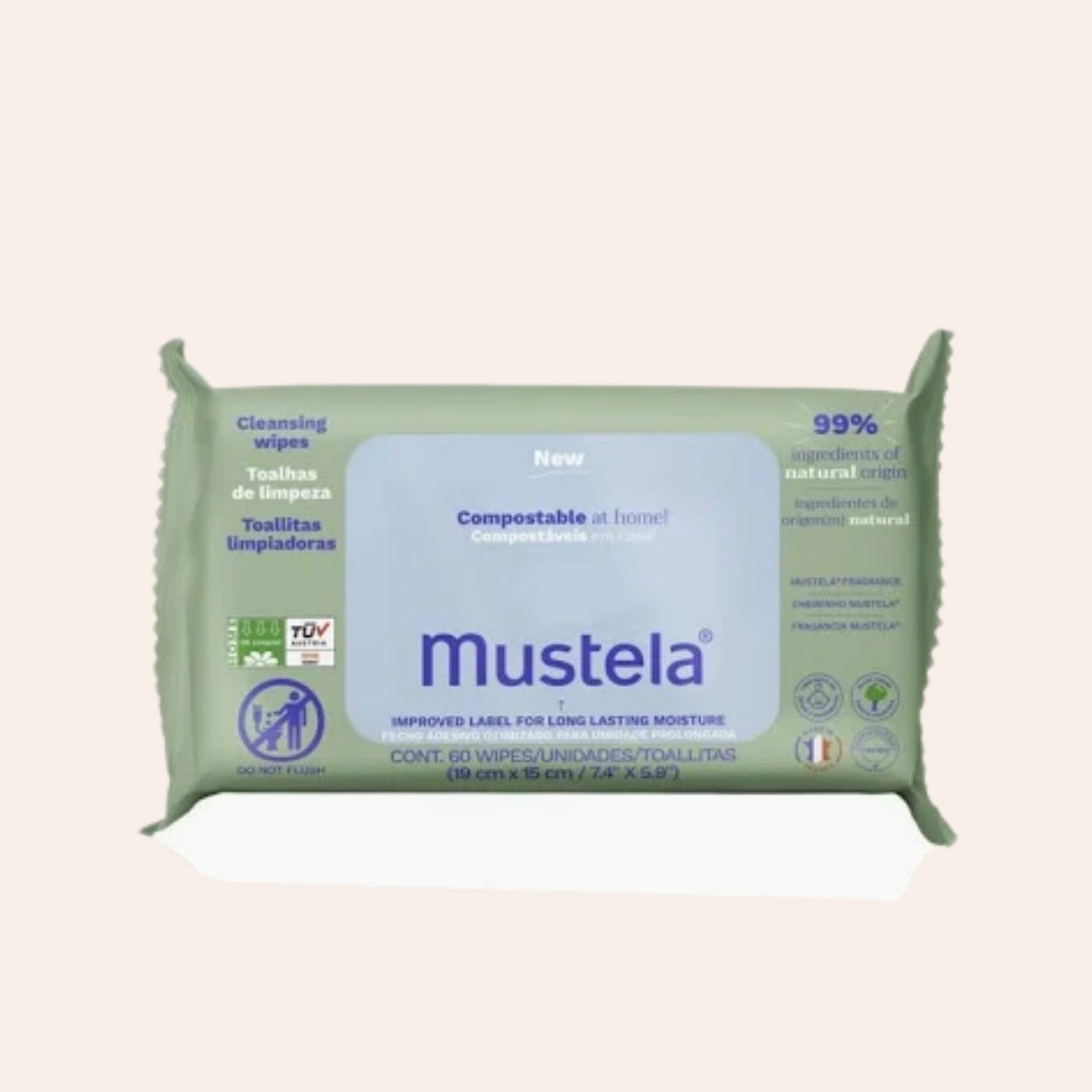 Mustela Bébé Chusteczki do oczyszczania 60 ml