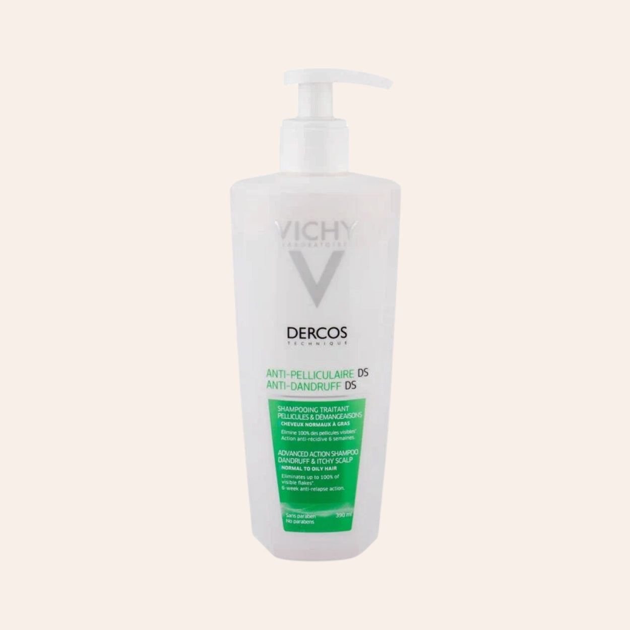 Vichy Dercos przeciwłupieżowy szampon dermatologiczny do włosów normalnych i przetłuszczających się 390 ml