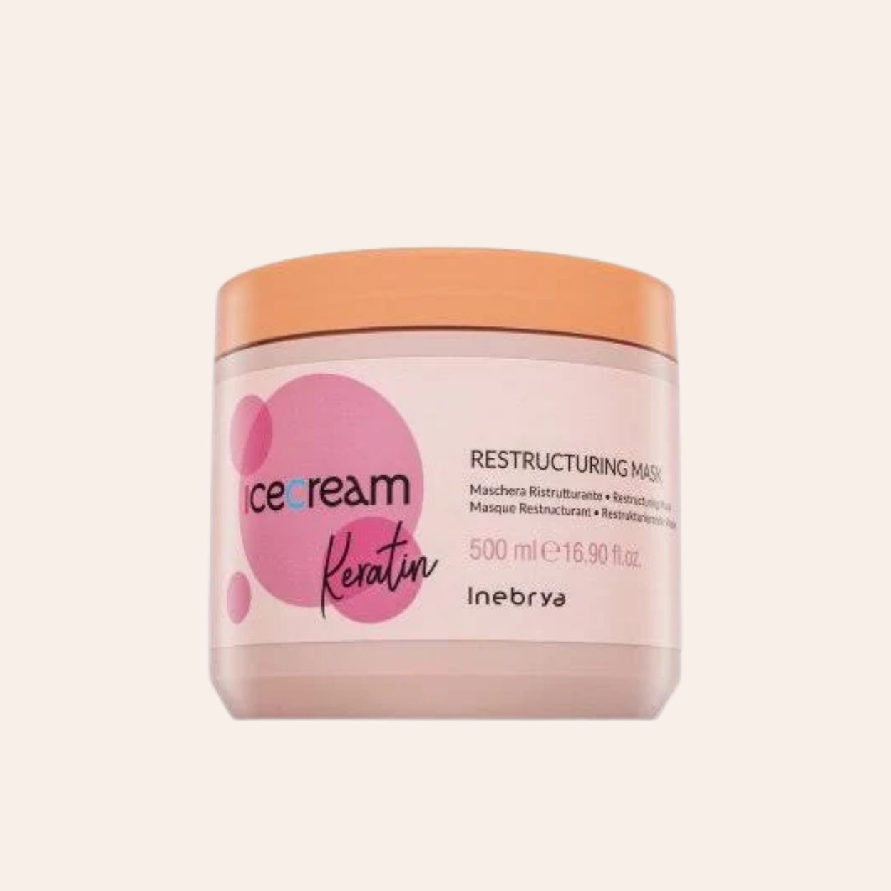 Inebrya Ice Cream Keratin Maska restrukturyzująca 500 ml