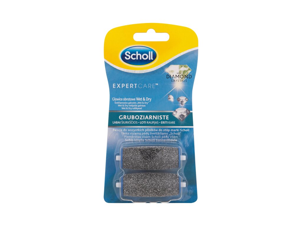 Scholl Expert Care głowice rolkowe na mokro i na sucho z diamentowymi kryształkami 2 ml