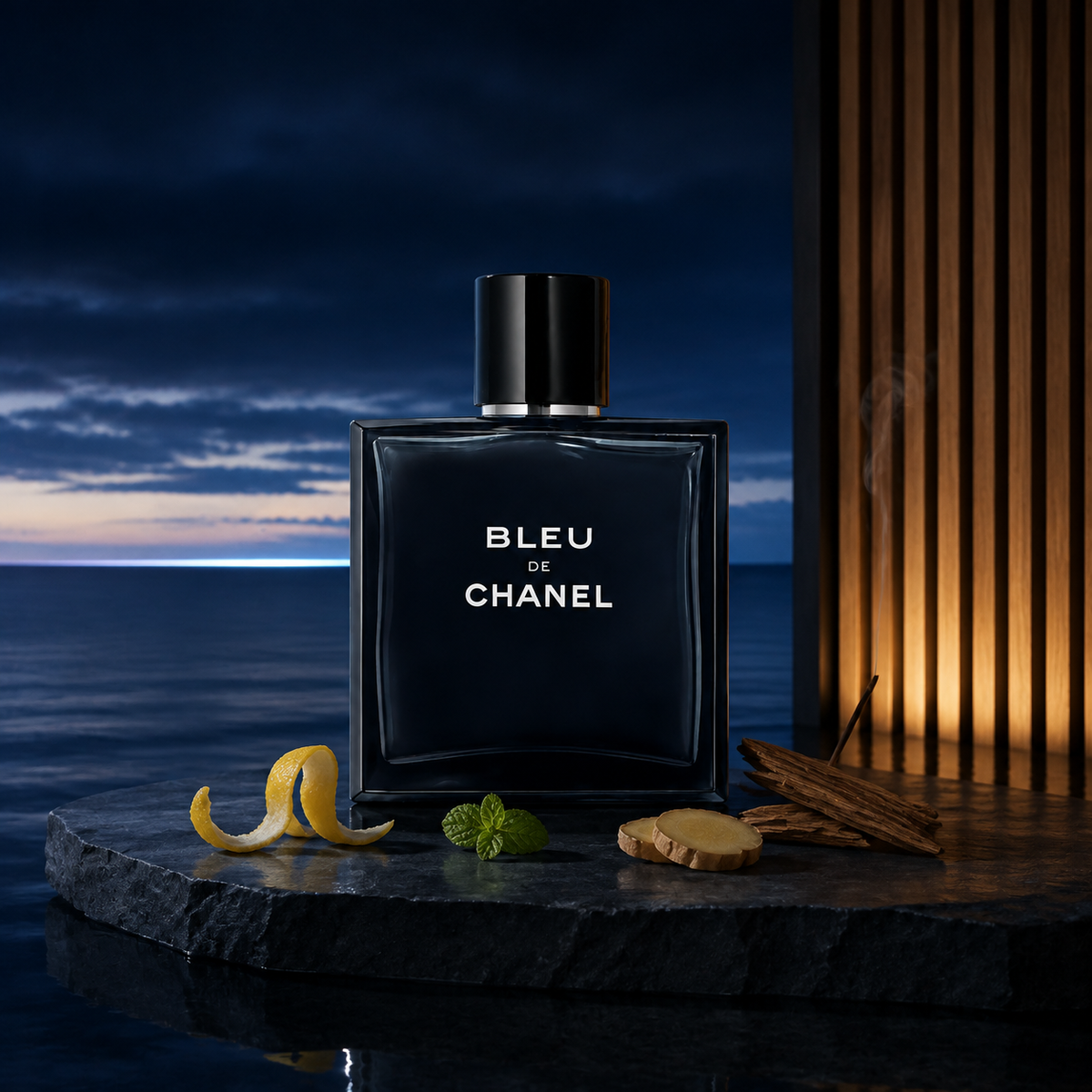 Bleu de Chanel EDP – modré pobřežní zátiší s citronem, mátou, zázvorem a cedrem – MrRizz
