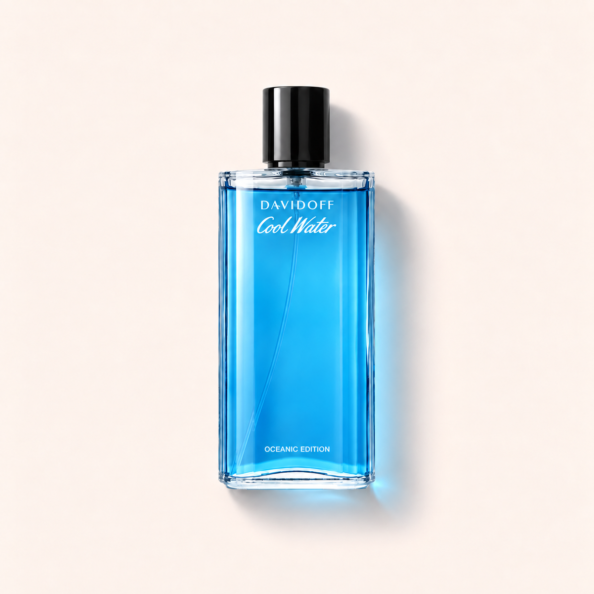 Flakon Davidoff Cool Water Oceanic Edition EDT 125 ml na béžovém pozadí – MrRizz
