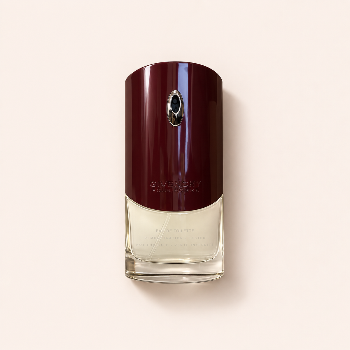 Givenchy Pour Homme EDT 100 ml, tester na teplém světlém pozadí – MrRizz