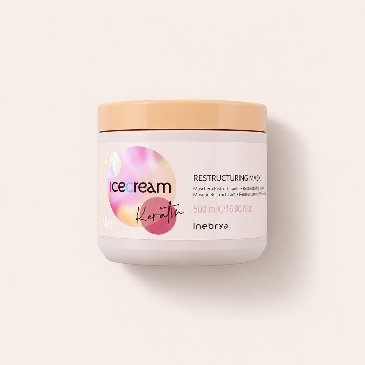 Inebrya Ice Cream Keratin Restructuring Mask 500 ml – maska na vlasy – MrRizz