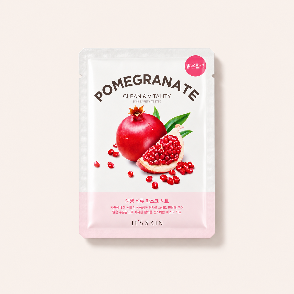 It's Skin Pomegranate Clean & Vitality Mask Sheet 20 ml – pleťová maska – MrRizz