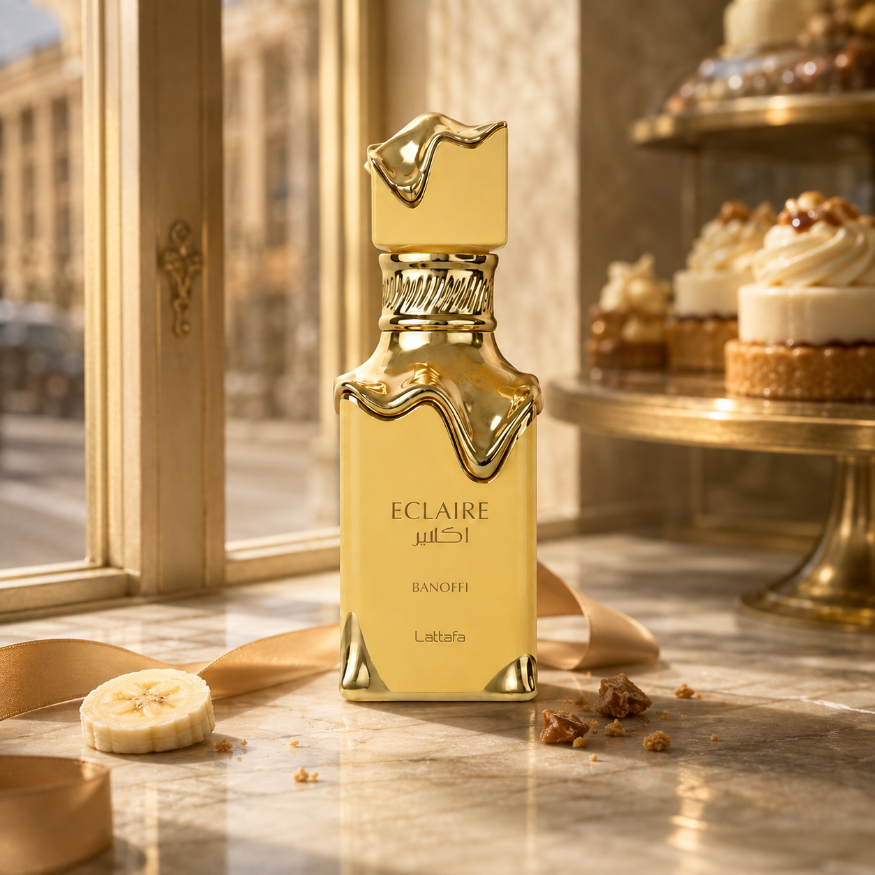 Lattafa Eclaire Banoffi v elegantní cukrárně – MrRizz
