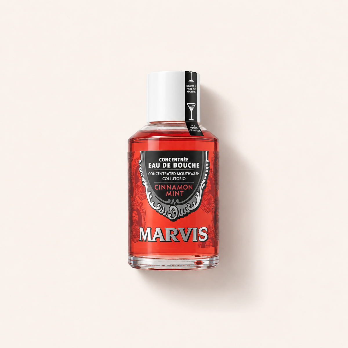 Marvis Cinnamon Mint 120 ml – ústní voda – MrRizz