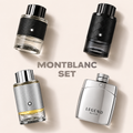 Parfémy ze sady Montblanc set na béžovém pozadí – MrRizz