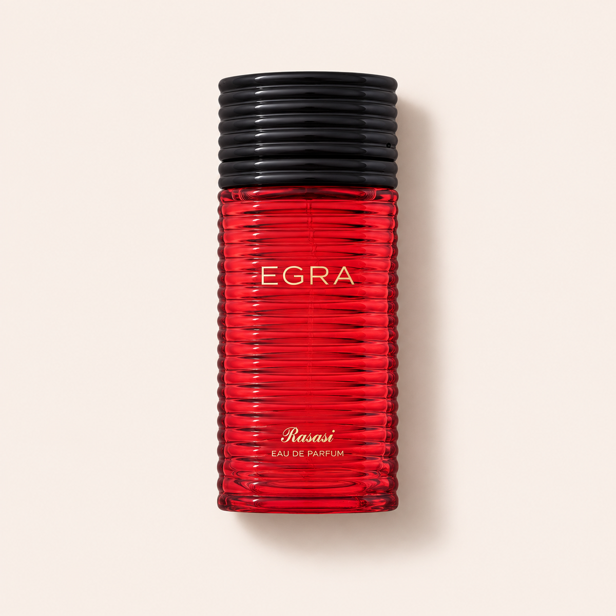 Rasasi Egra 100 ml – produktová fotografie na béžovém pozadí MrRizz