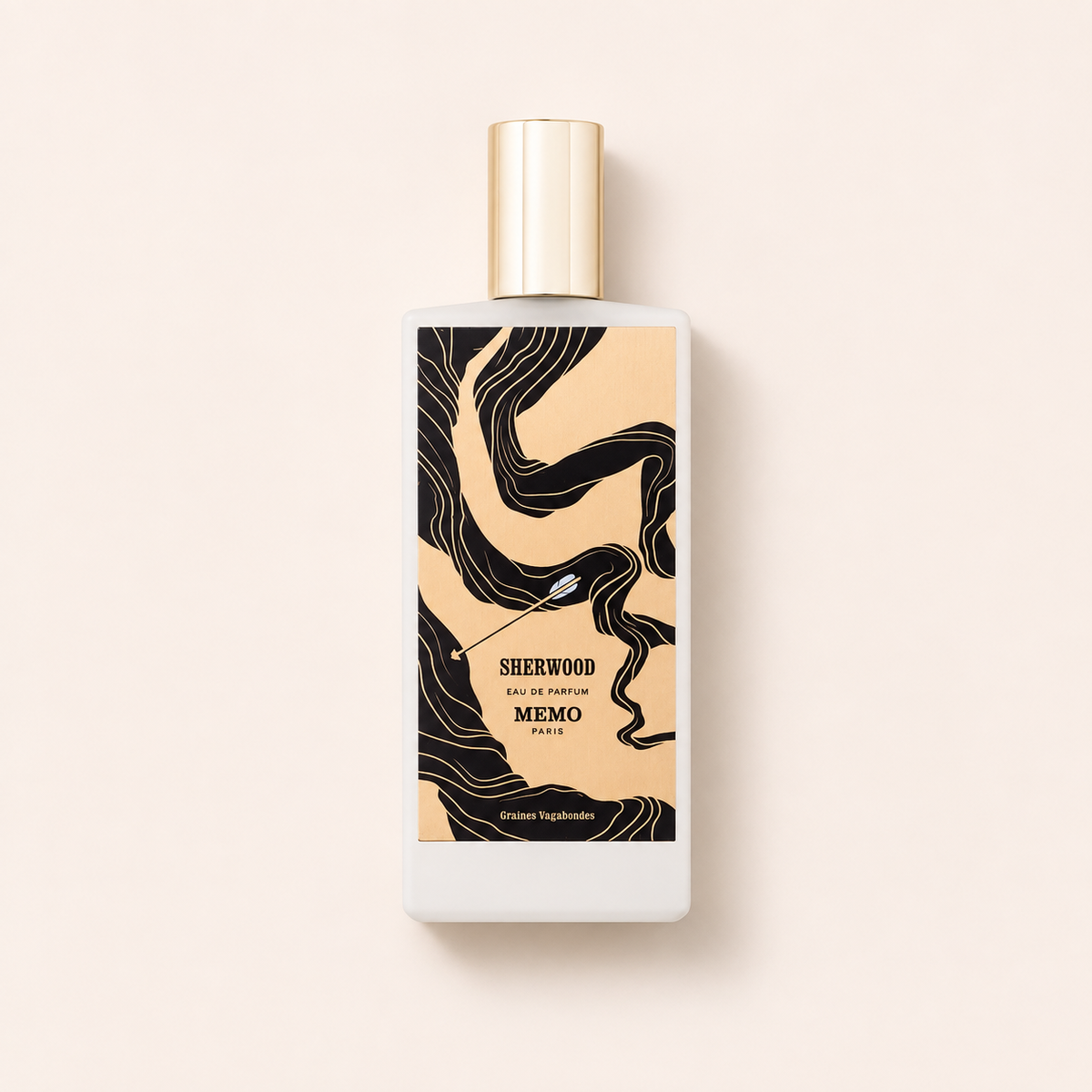 Memo Paris Graines Vagabondes Sherwood 75 ml – produktová fotografie na béžovém pozadí MrRizz