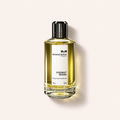 Mancera Cedrat Boise EDP 120 ml, zlatavý unisex flakon položený na zádech – MrRizz