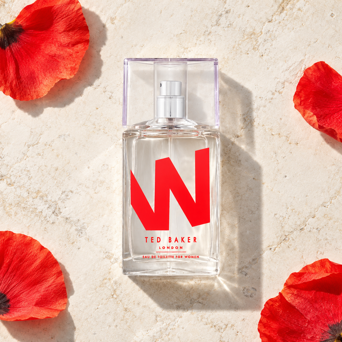 Ted Baker W 75 ml – parfém v prostředí, pohled shora s bočním stínem