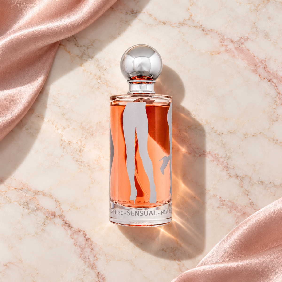 New Brand Parfums Prestige Sensual 100 ml – parfém v prostředí, pohled shora s bočním stínem