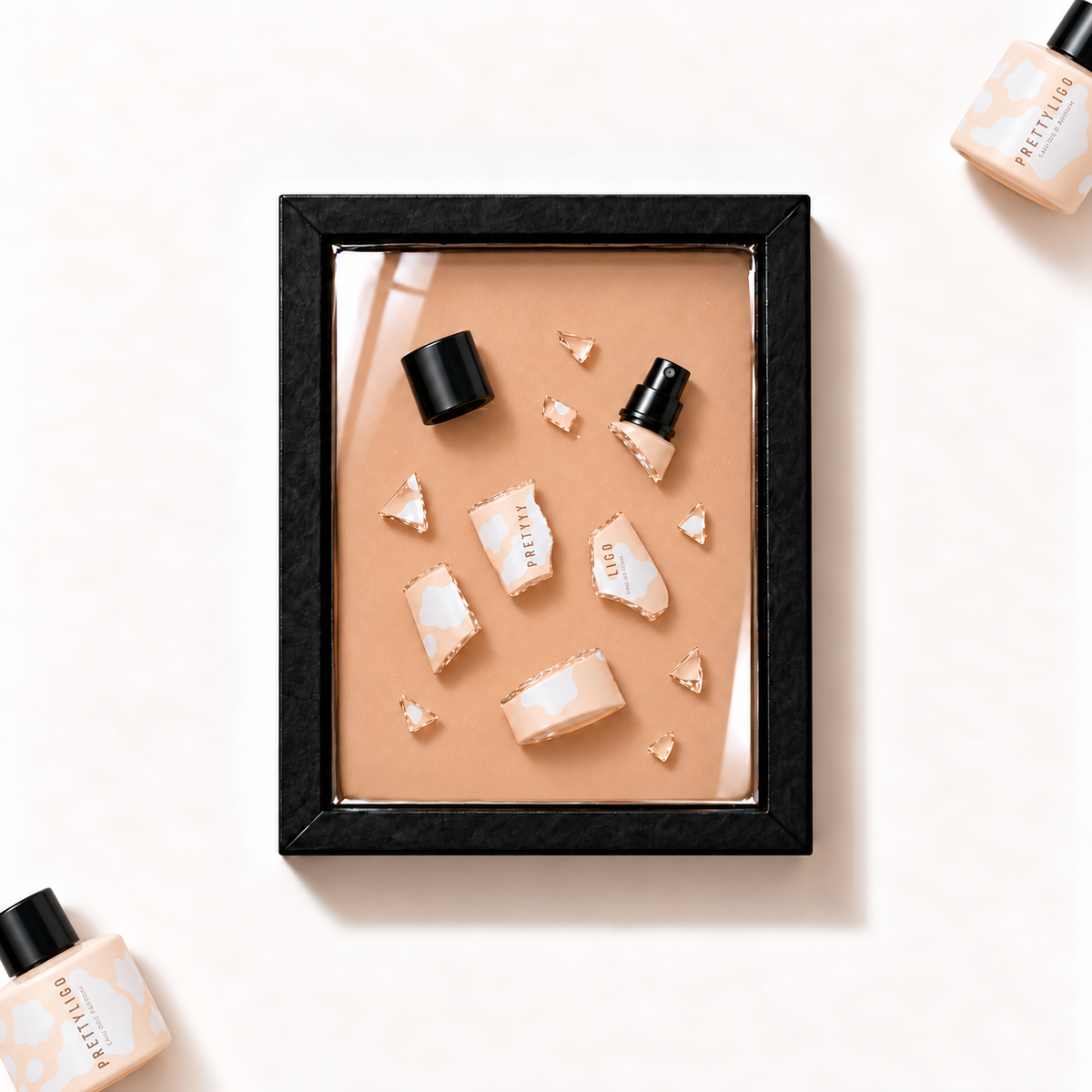 Parfemovy obraz Prettyligo - 2ml v cernem ramu - ilustracni fotografie