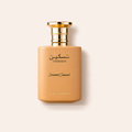 Paris Corner Taskeen Caramel Cascade EDP 100 ml – flakon na jemně růžovém pozadí – MrRizz