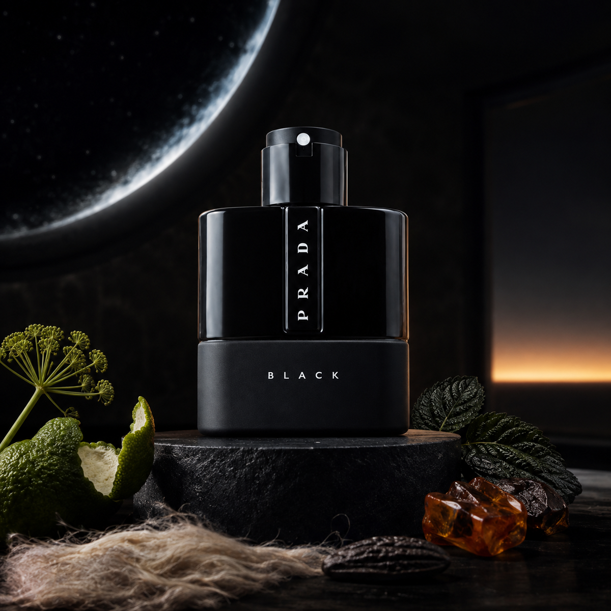 Prada Luna Rossa Black – lunární zátiší s bergamotem, pačuli a ambrou – MrRizz