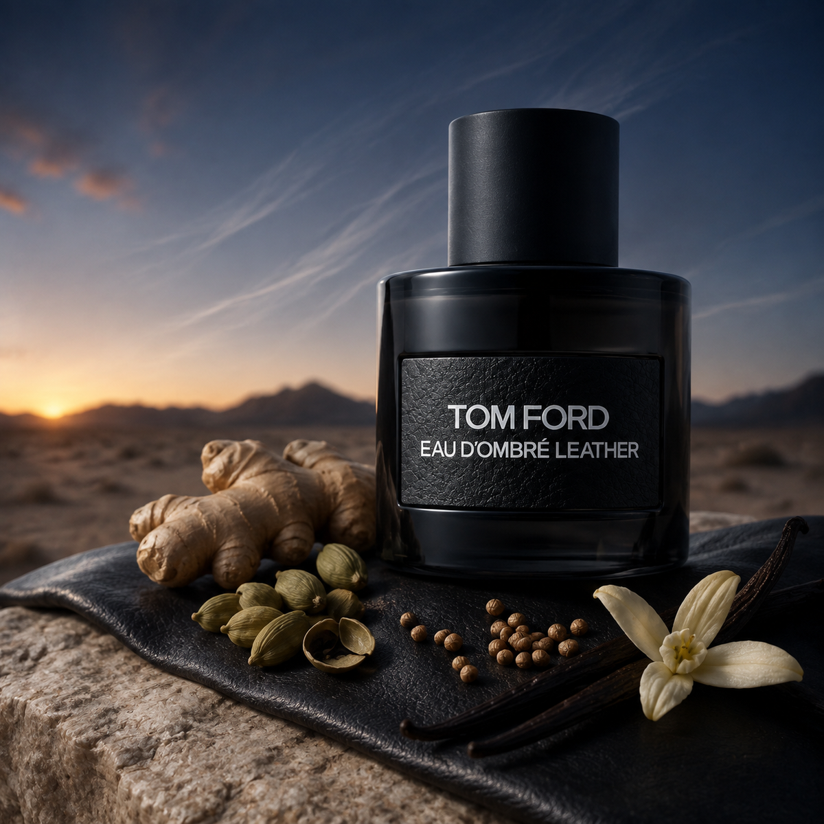 Tom Ford Eau d’Ombré Leather EDT – kožená scéna v pouštním soumraku – MrRizz