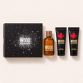 Dsquared2 Wood dárková sada 100 ml + sprchový gel 100 ml + balzám po holení 100 ml – MrRizz