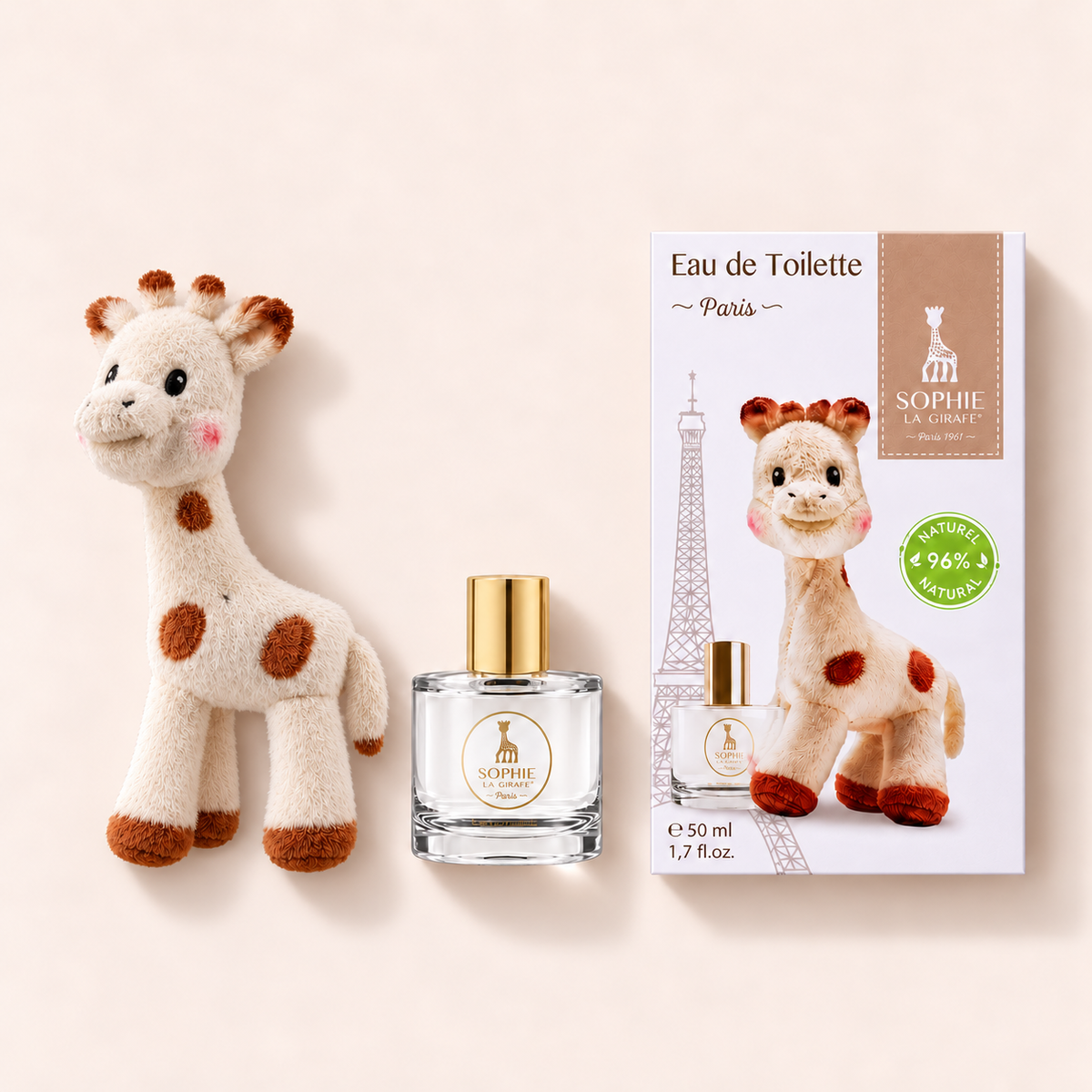 Sophie la Girafe, dárková sada toaletní vody 50 ml s plyšovou žirafou – MrRizz