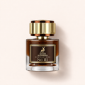 Maison Alhambra Signatures No. III 50 ml – flakon parfému, pohled shora na béžovém pozadí – MrRizz