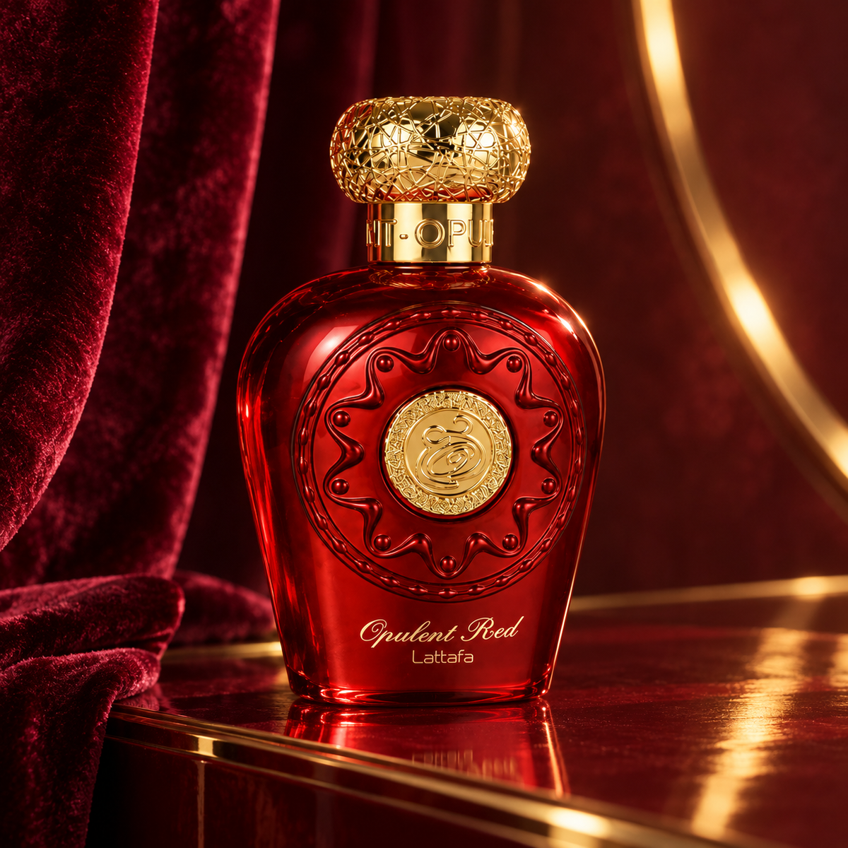 Lattafa Opulent Red EDP 100 ml – atmosférická fotografie – MrRizz