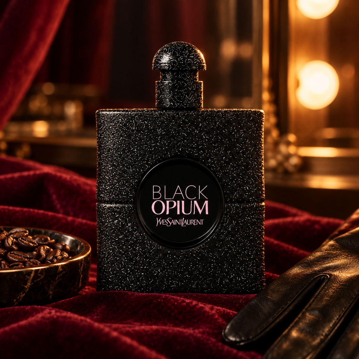 Yves Saint Laurent Black Opium Extreme 90 ml – atmosférická fotografie – MrRizz