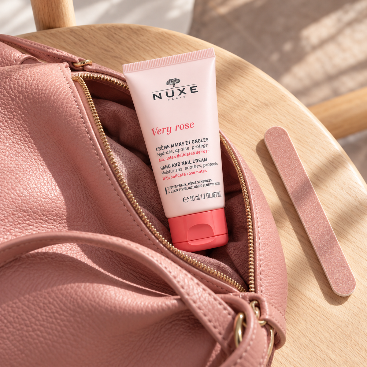 NUXE Very Rose Hand And Nail Cream 50 ml – atmosférická fotografie – MrRizz