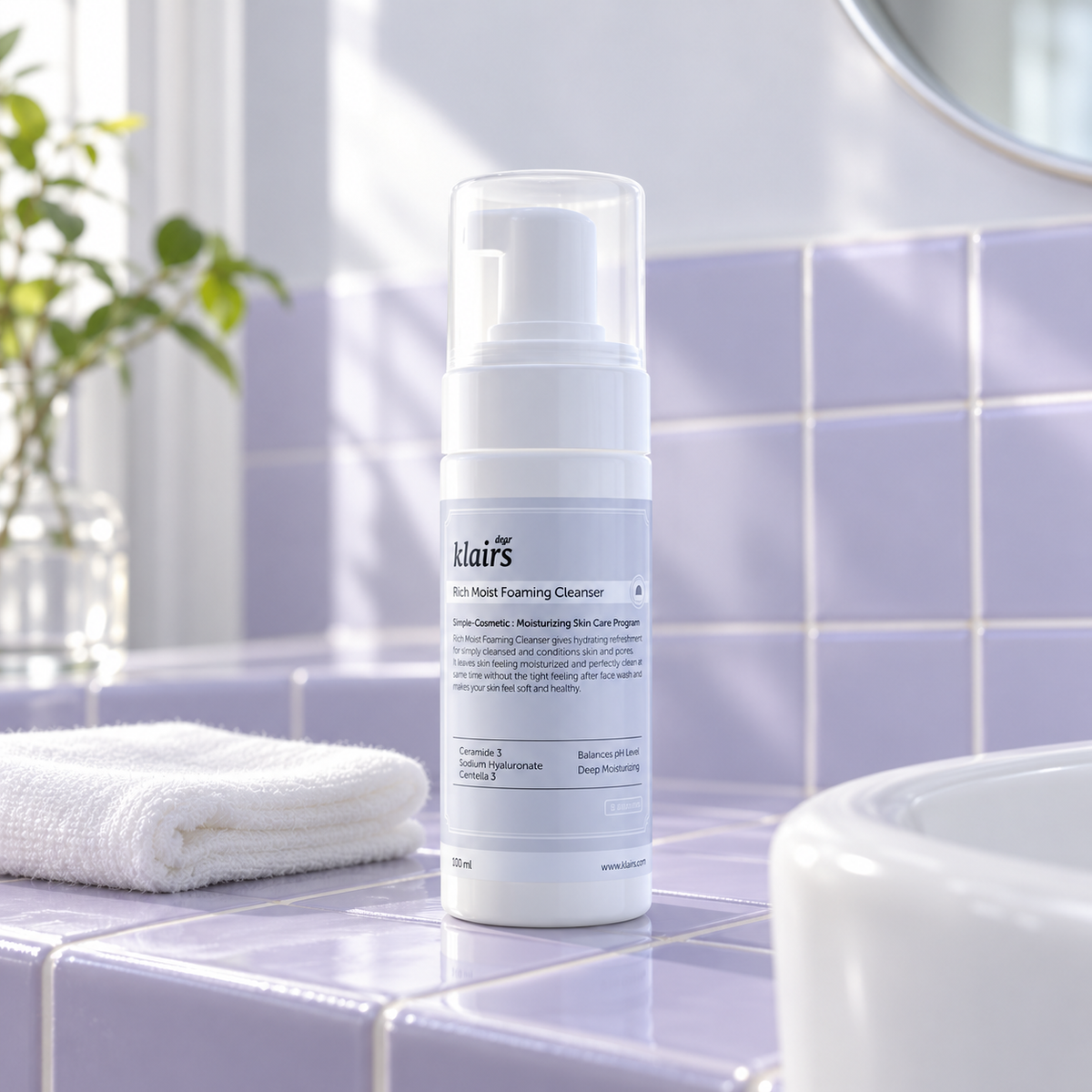 Dear, Klairs Rich Moist Foaming Cleanser 100 ml – atmosférická fotografie – MrRizz