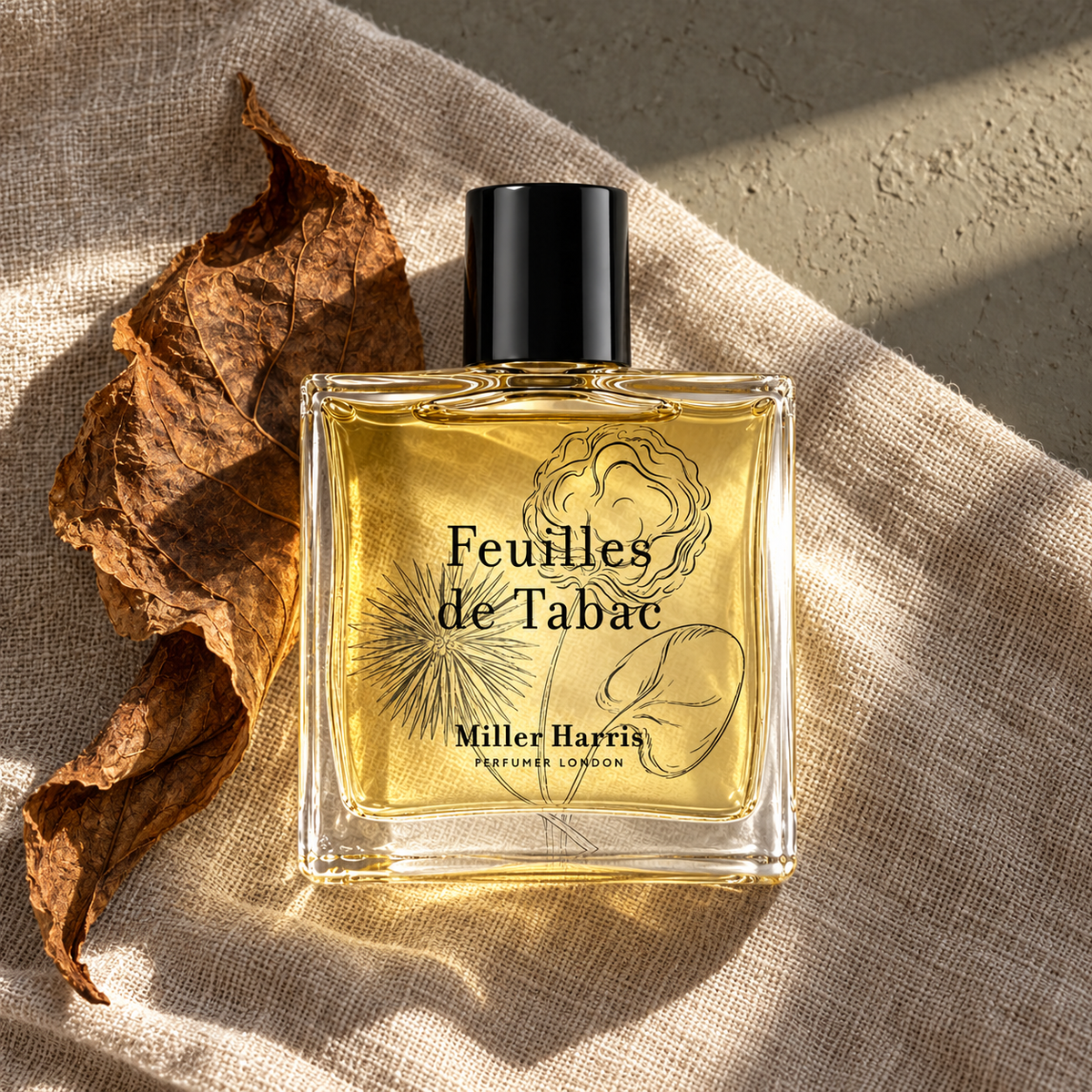 Miller Harris Feuilles de Tabac 100 ml – doprovodná scéna | MrRizz.cz
