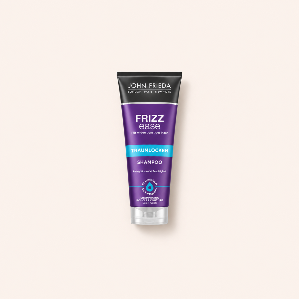 Šampon John Frieda Frizz Ease Dream Curls 250 ml na béžovém pozadí – MrRizz