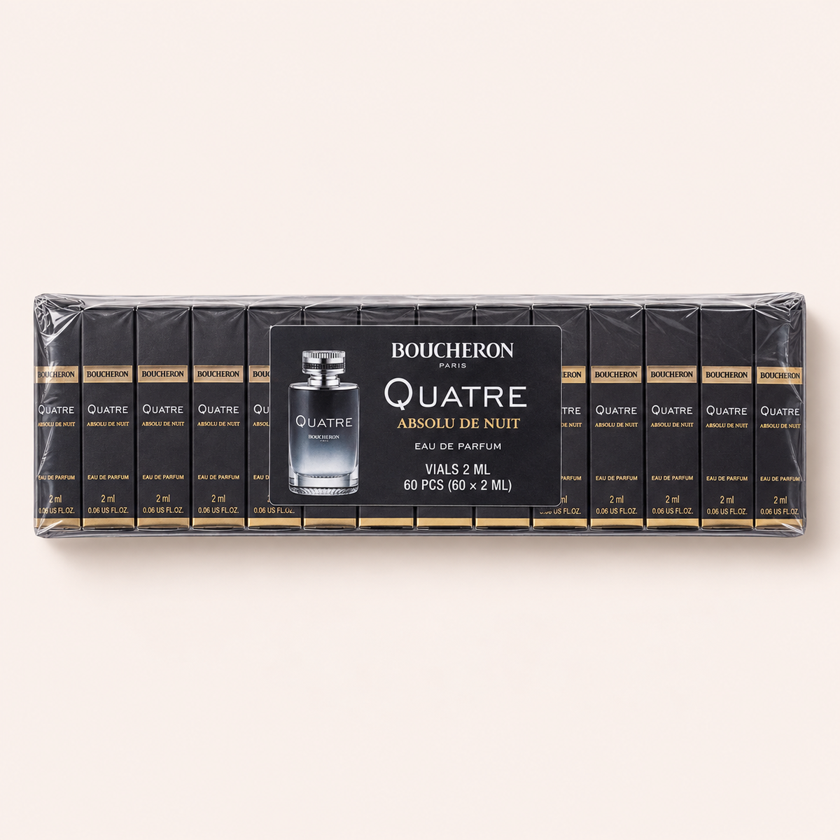 Boucheron Quatre Pour Homme Absolu de Nuit EDP – sada vzorků 60×2 ml – produktová fotografie – MrRizz