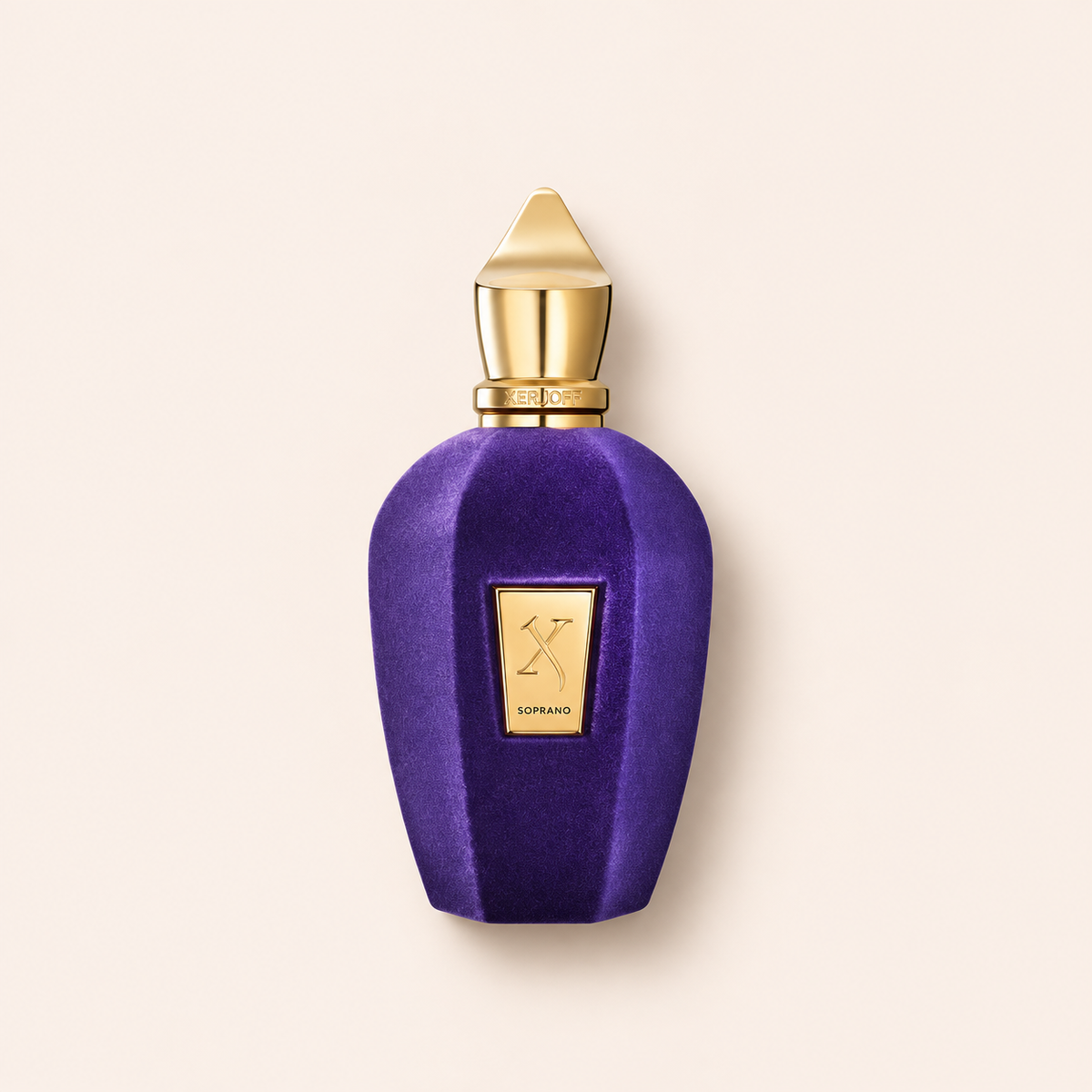 Flakon Xerjoff Soprano EDP 100 ml tester na béžovém pozadí – MrRizz